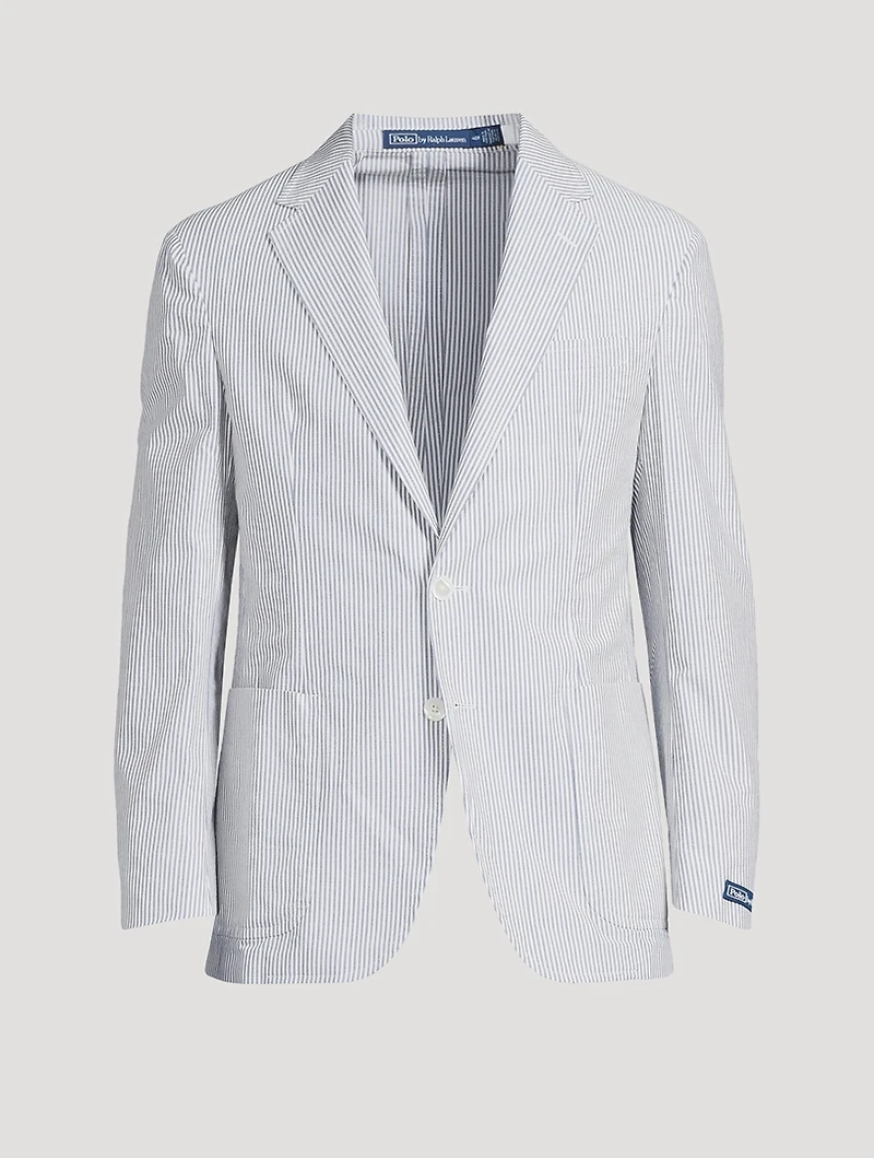 Soft Tailored Seersucker Sport Coat