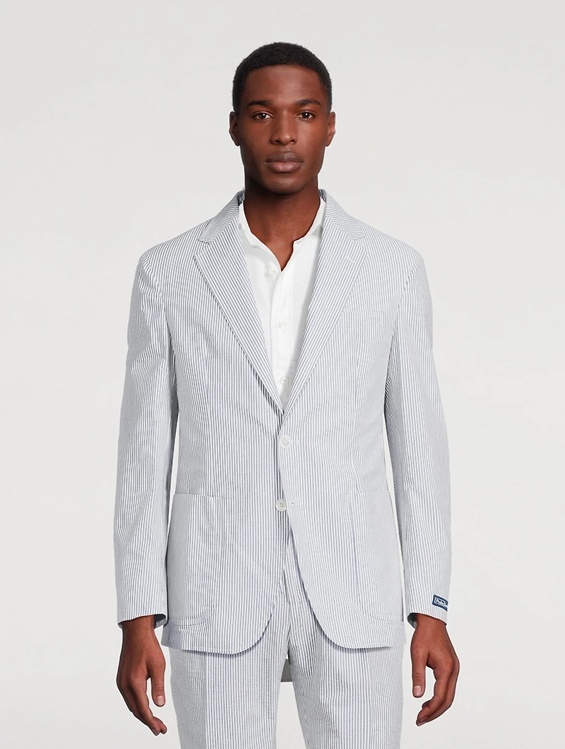 Soft Tailored Seersucker Sport Coat