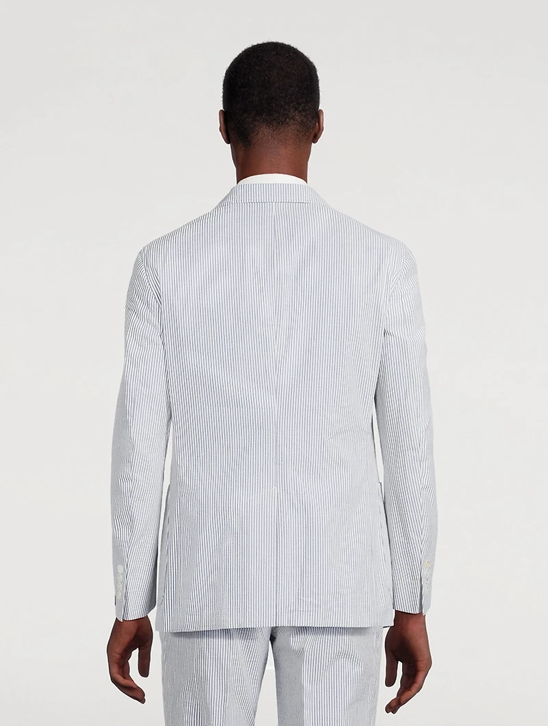 Soft Tailored Seersucker Sport Coat