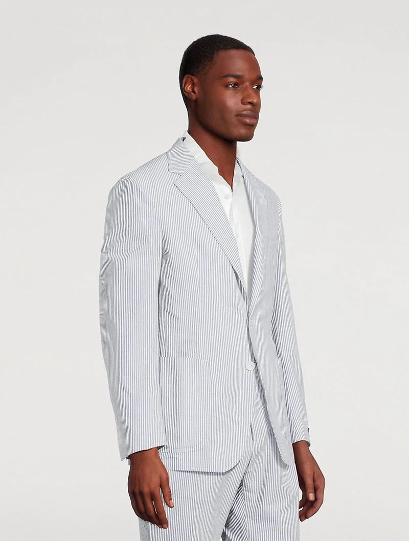 Soft Tailored Seersucker Sport Coat