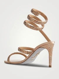 Cleo Crystal Satin Sandals