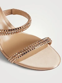 Cleo Crystal Satin Sandals