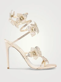 Floriane Crystal Satin Sandals