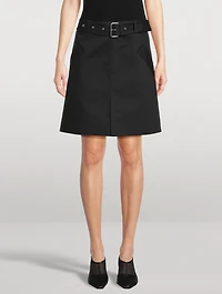 Belted Trench Skirt