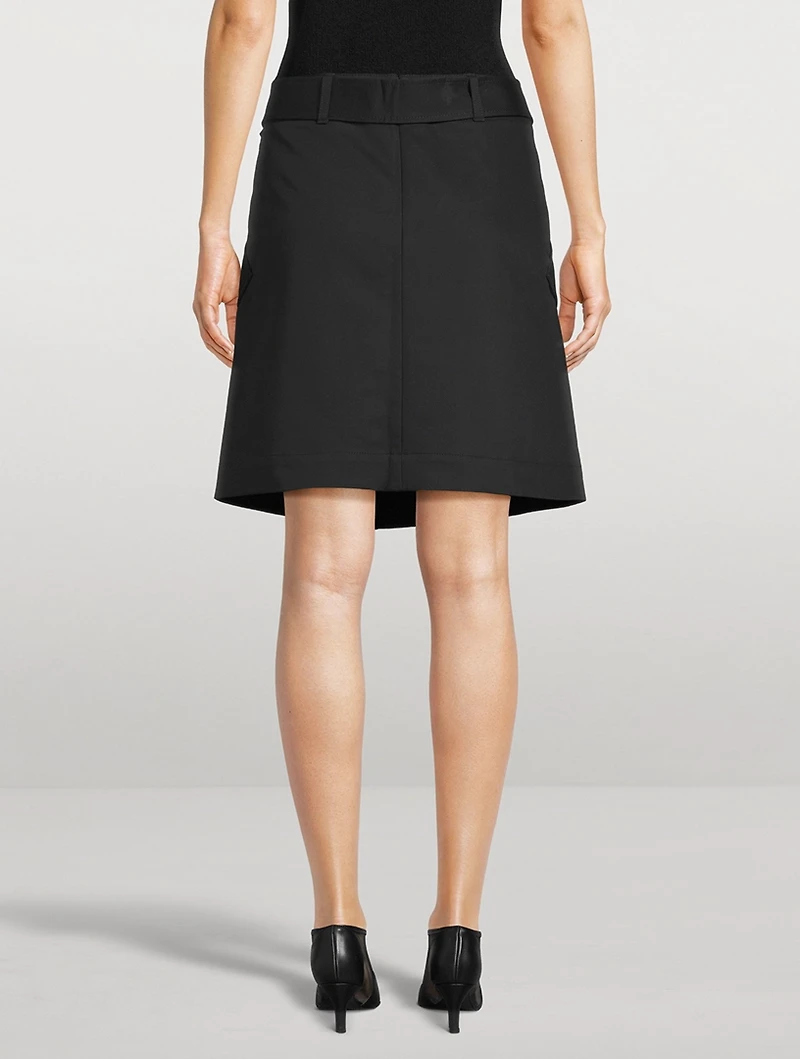 Belted Trench Skirt