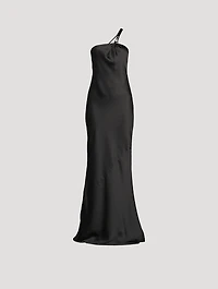 One-Shoulder Bias-Cut Gown