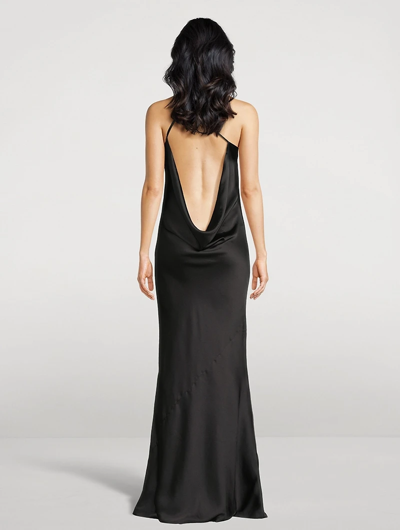 One-Shoulder Bias-Cut Gown
