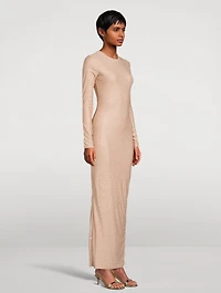 Crystal-Embellished Maxi Dress