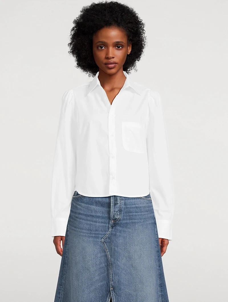 Nia Puff-Sleeve Poplin Shirt
