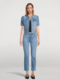 Kendra Short-Sleeve Denim Jacket