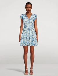 Muriel Silk Mini Dress Floral Print