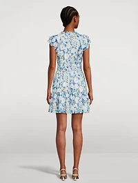 Muriel Silk Mini Dress Floral Print
