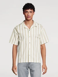 Short-Sleeve Shirt Striped Print