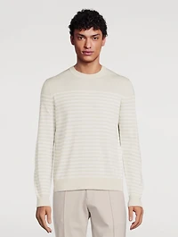 Wool Sweater Striped Print