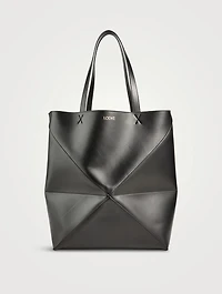Large Puzzle Fold Leather Tote Bag