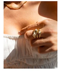 Bijoux Bezel Three-Piece Ring Set