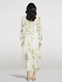 Harmony Linen And Silk Midi Dress