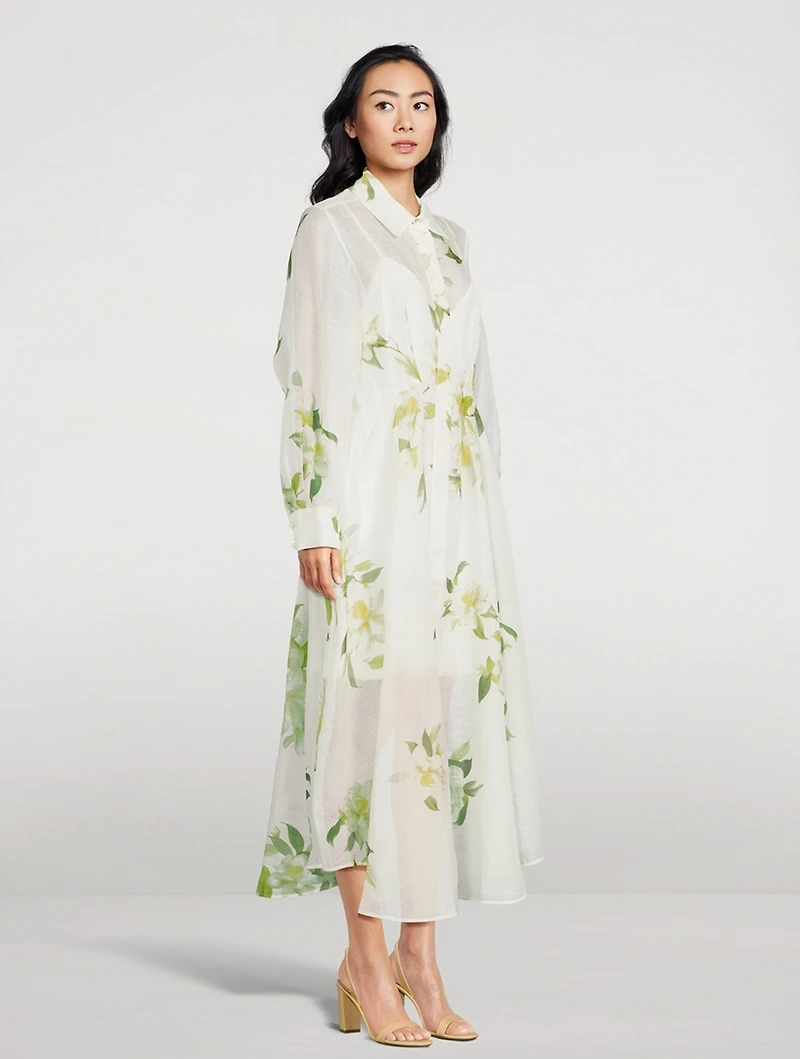 Harmony Linen And Silk Midi Dress