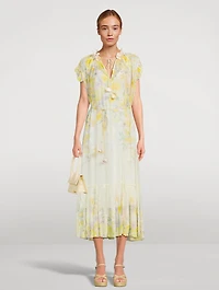 Harmony Flutter Midi Dress