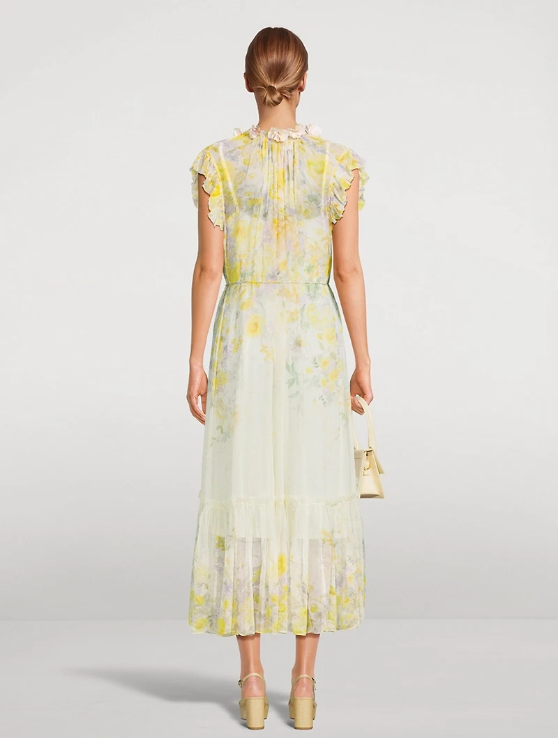 Harmony Flutter Midi Dress