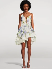 Natura Asymmetric Mini Dress Floral Print