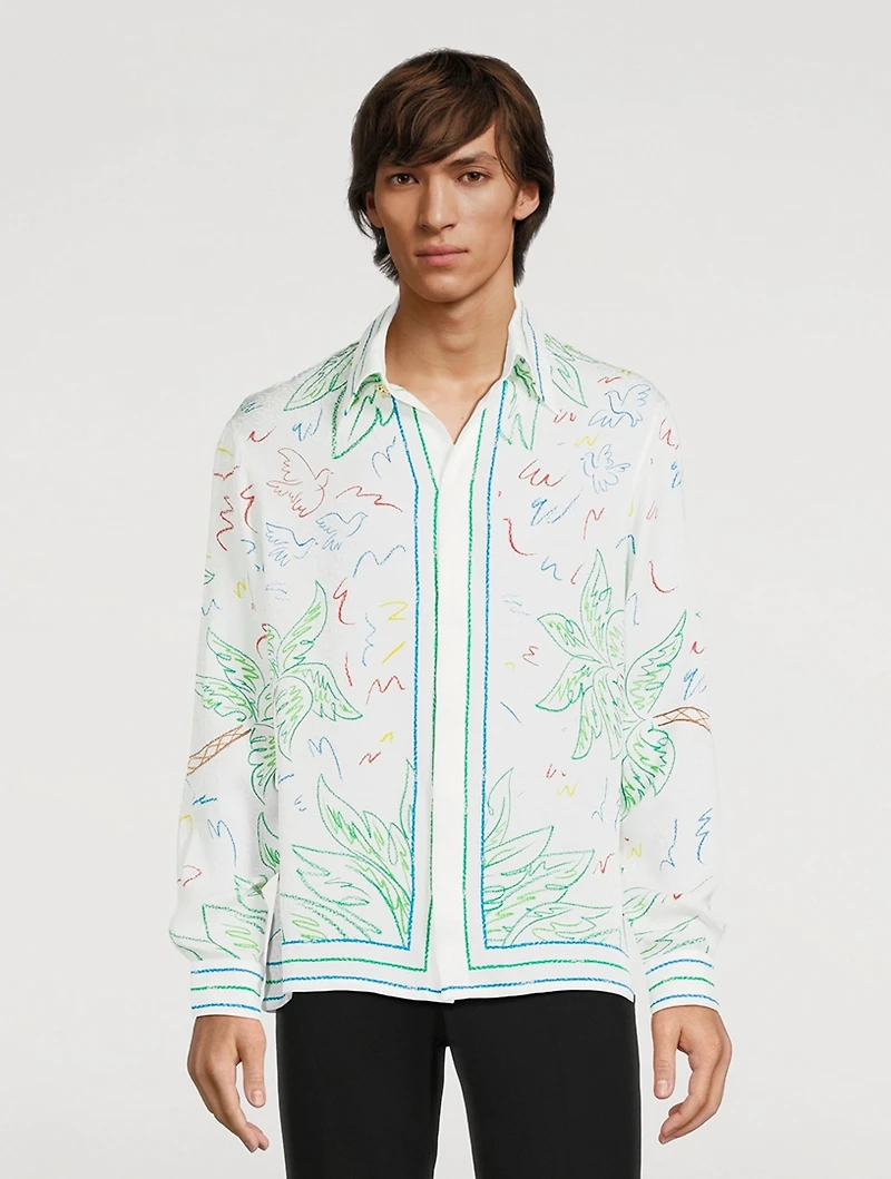 Crayon Tennis Club Silk Shirt