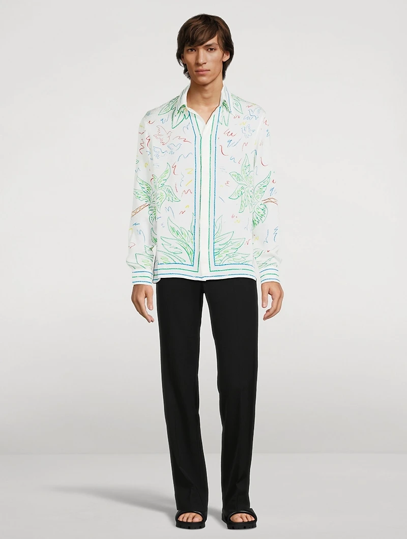 Crayon Tennis Club Silk Shirt