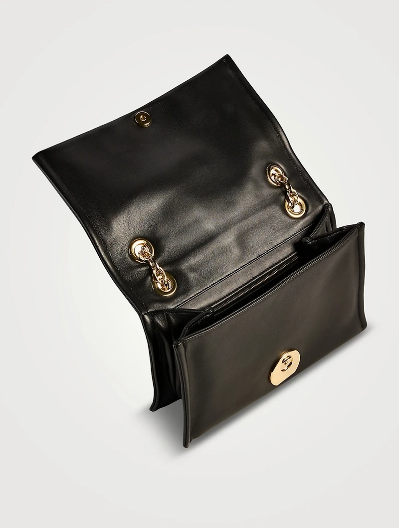 VLogo Chain Leather Shoulder Bag