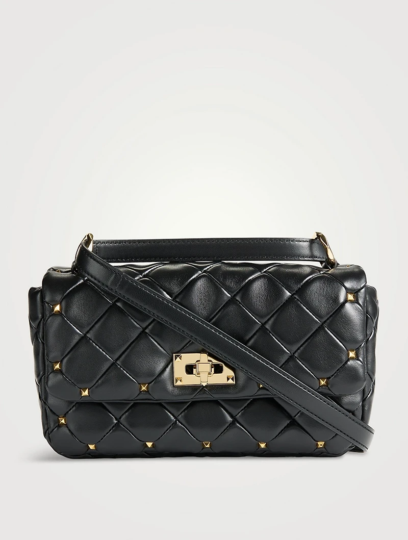 Rockstud Spike Leather Crossbody Bag
