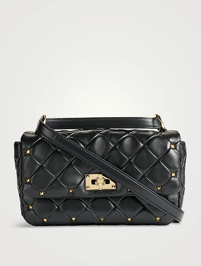Rockstud Spike Leather Crossbody Bag