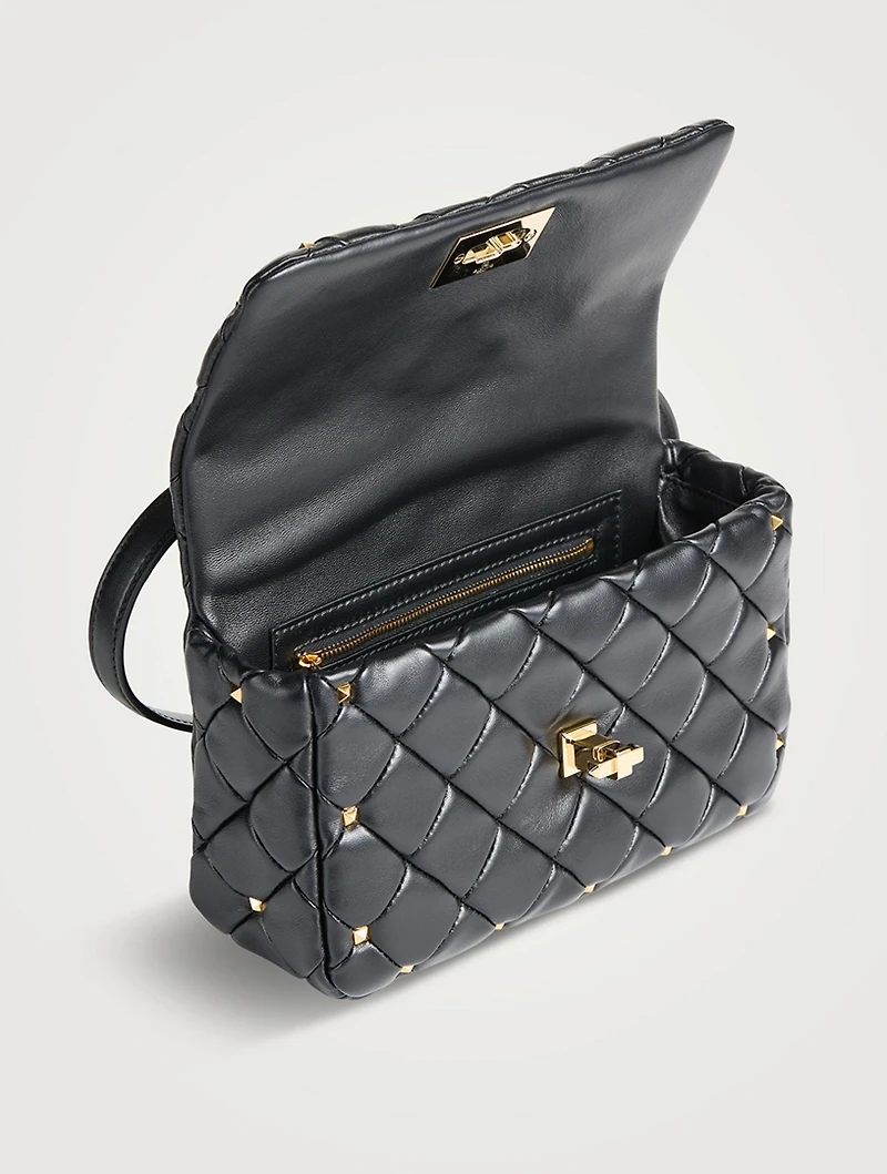 Rockstud Spike Leather Crossbody Bag