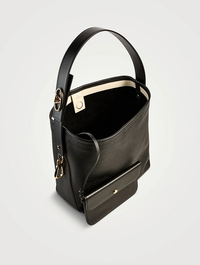 VLogo Locker Leather Tote Bag