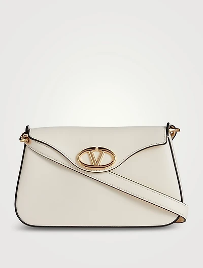 VLogo Leather Crossbody Bag