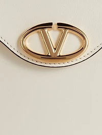 VLogo Leather Crossbody Bag