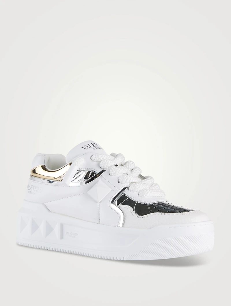 One Stud XL Leather Platform Sneakers
