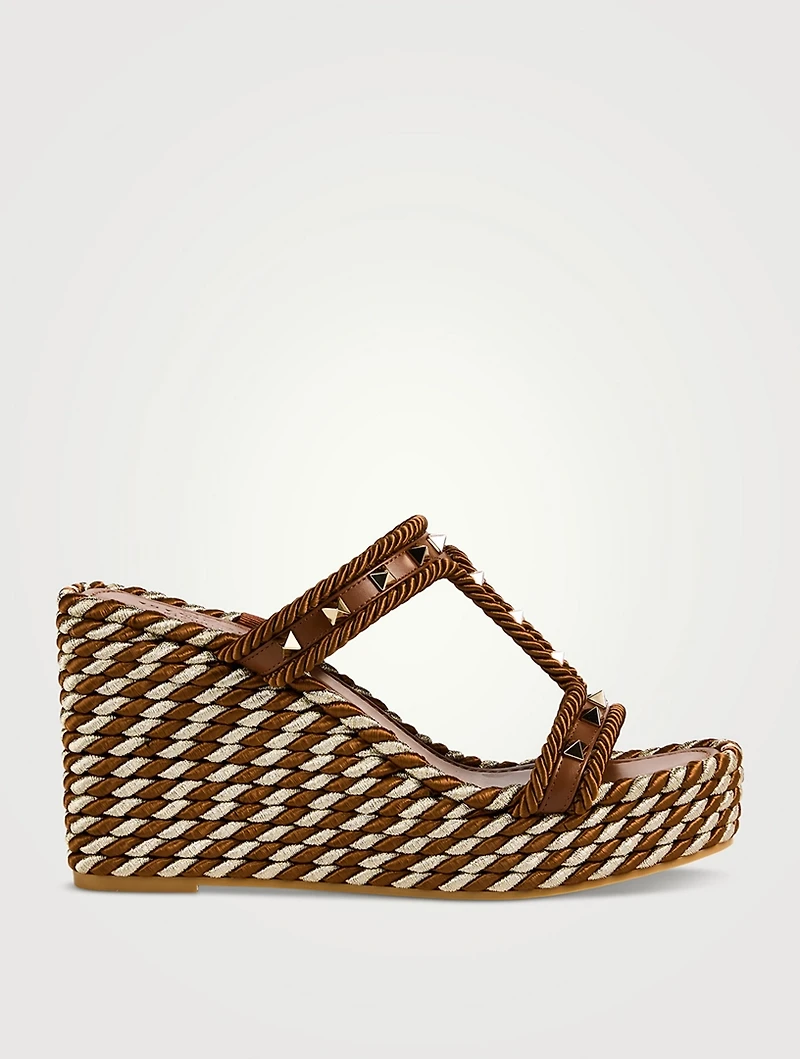 Rockstud Torchon Espadrille Platform Mules