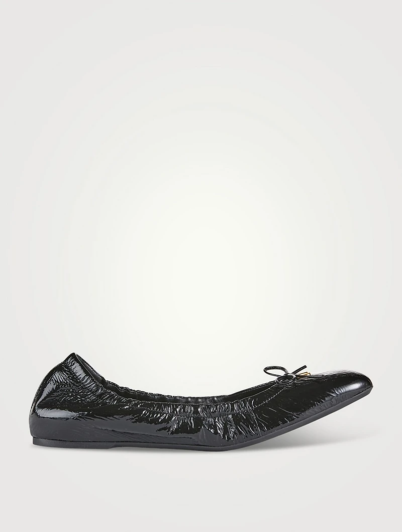VLOGO Patent Leather Ballerinas