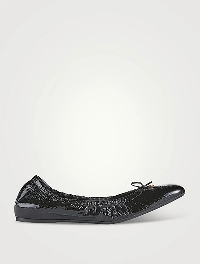 VLOGO Patent Leather Ballerinas