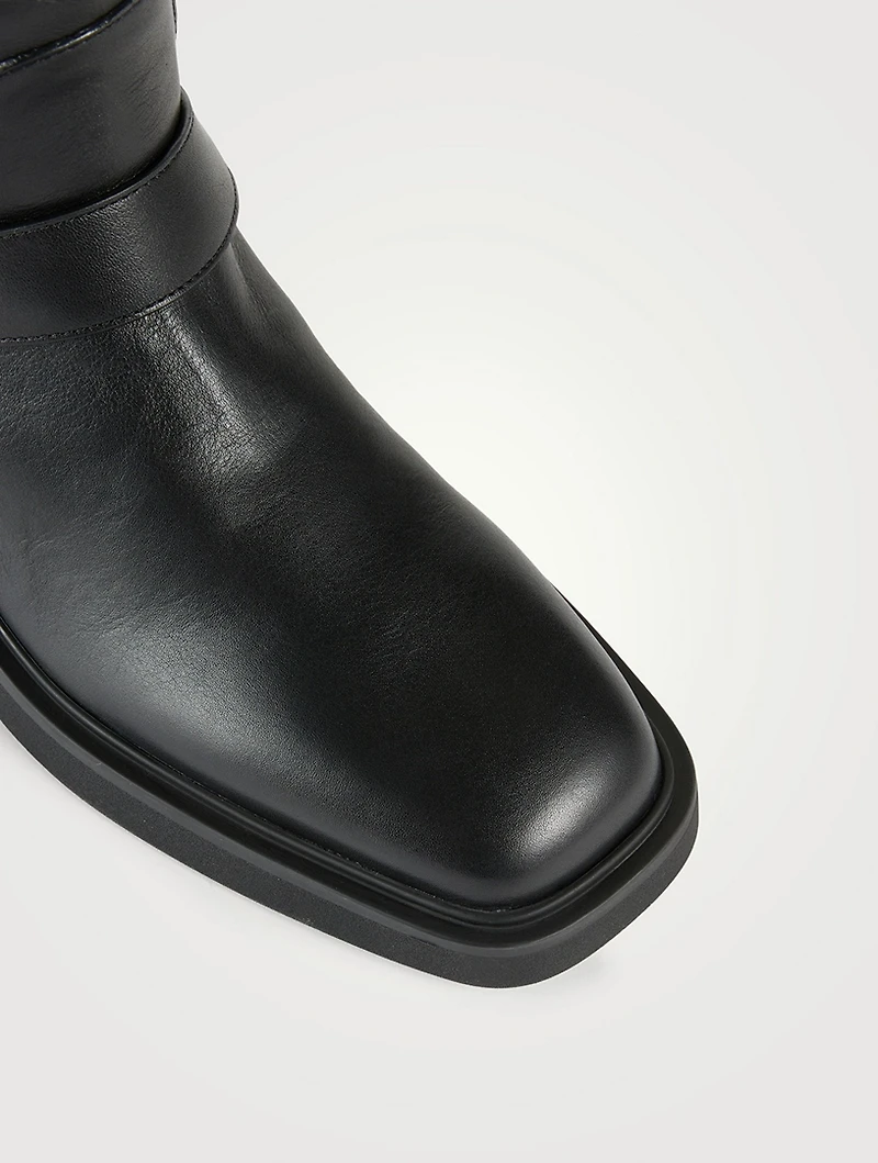 VLOGO Leather Moto Boots