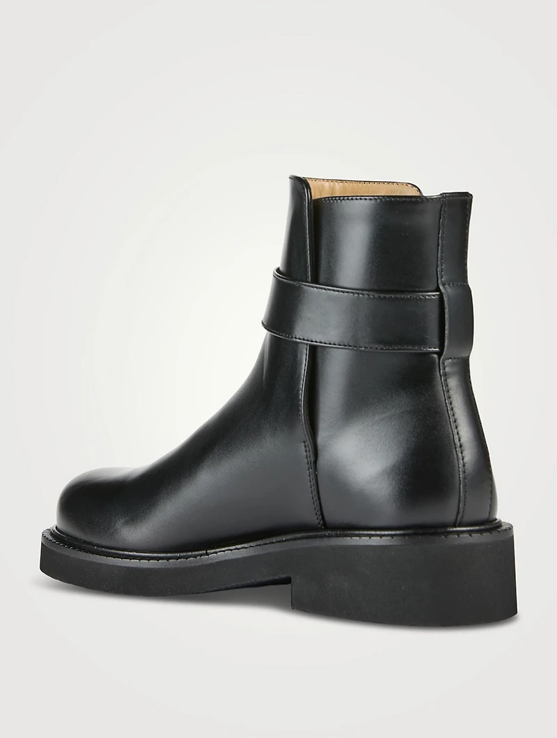 VLOGO Locker Leather Ankle Boots
