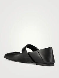 VLOGO Locker Leather Mary Jane Ballet Flats