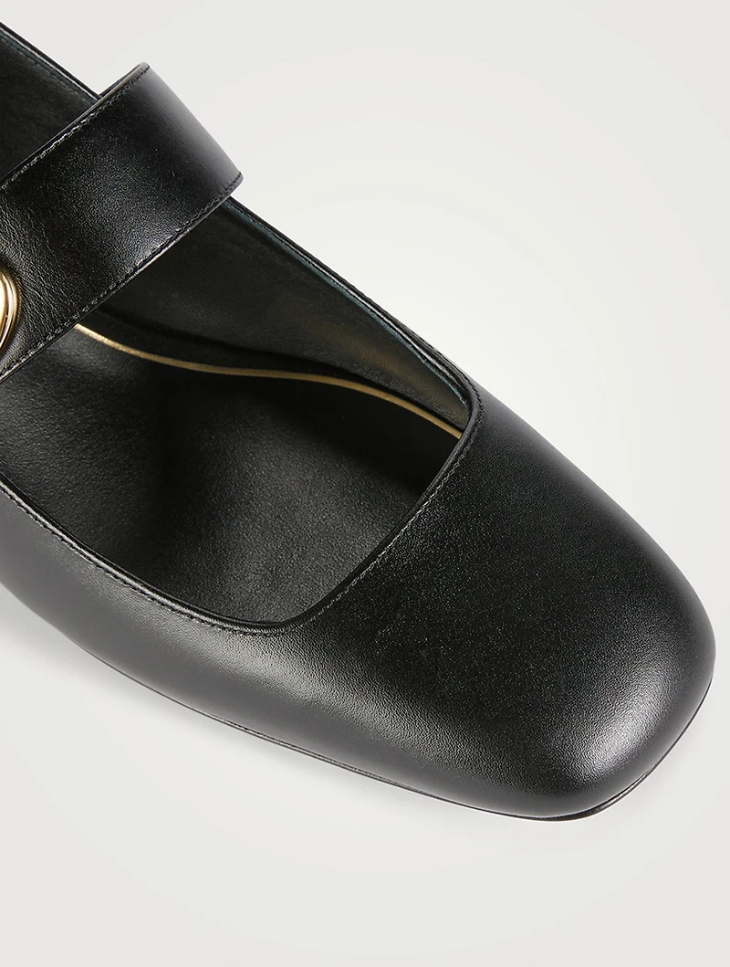 VLOGO Locker Leather Mary Jane Ballet Flats