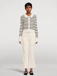 Cheshire Cashmere Cardigan Striped Print