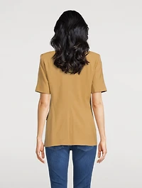 Atwood Dickey Double-Breasted Short-Sleeve Blazer