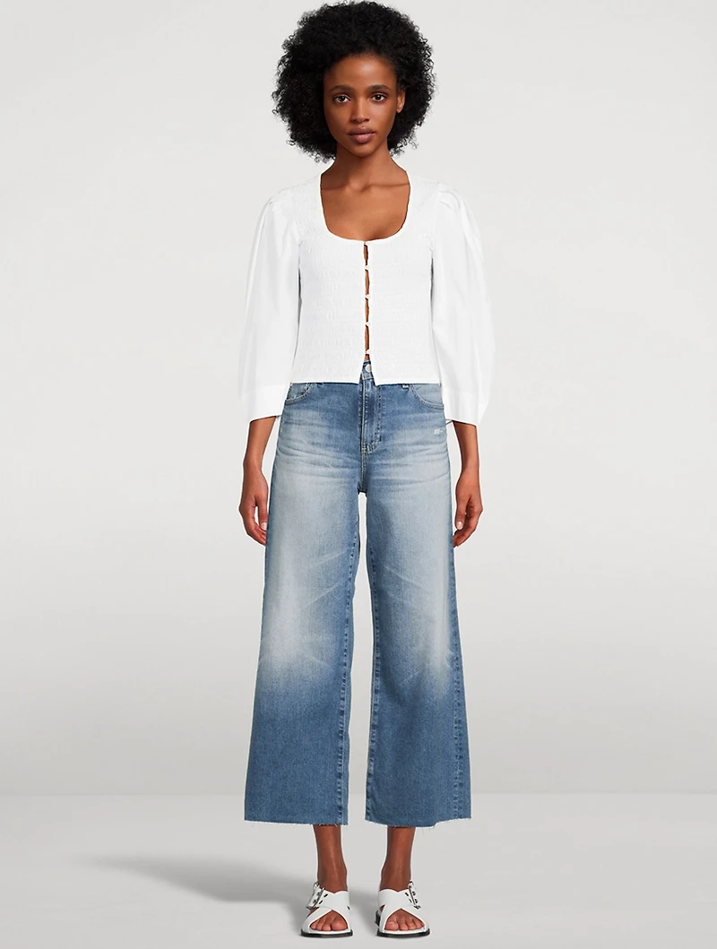 Saige Wide-Leg Crop Jeans