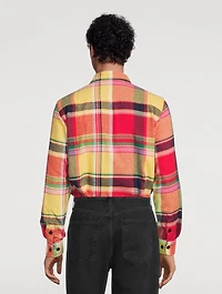 Heavyweight Flannel Shirt Bright Plaid Print