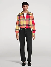 Heavyweight Flannel Shirt Bright Plaid Print