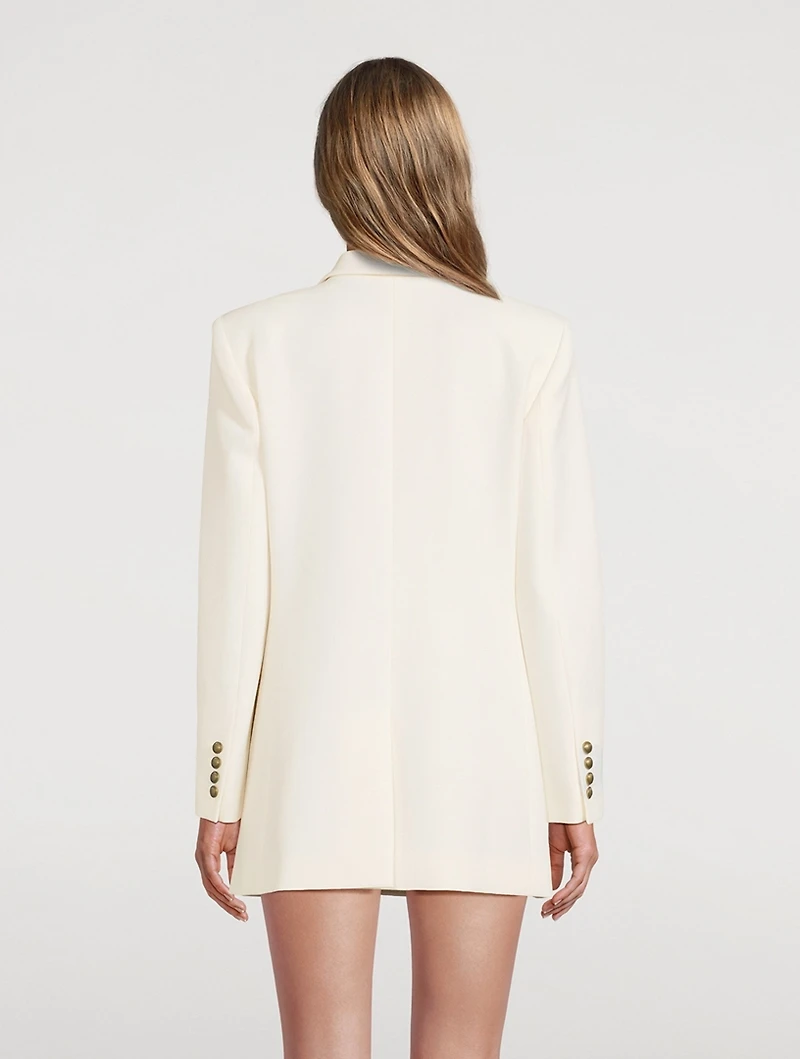 Shawl Collar Double-Breasted Blazer