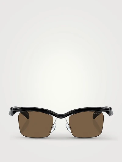 Rimless Rectangular Sunglasses