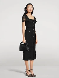 Guipure Lace Midi Dress